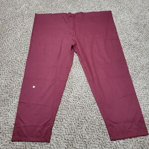 Uniform Scrub Works Unisex Wine Color 6XL Scrub Bottoms Pants